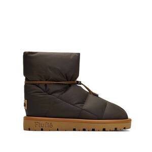 NEW FLUFIE women's classic pillow boot in dark brown